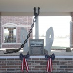 USS Quapaw's anchor and plaque